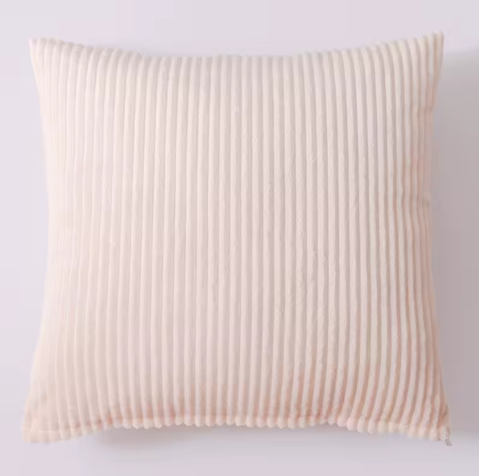 Housse de coussin rayée en velours – photo 4