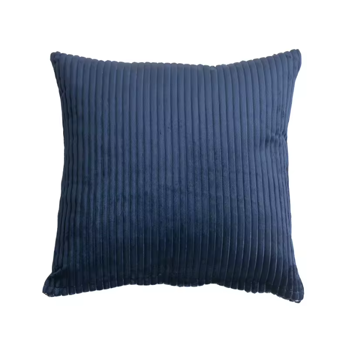 Housse de coussin rayée en velours – photo 5